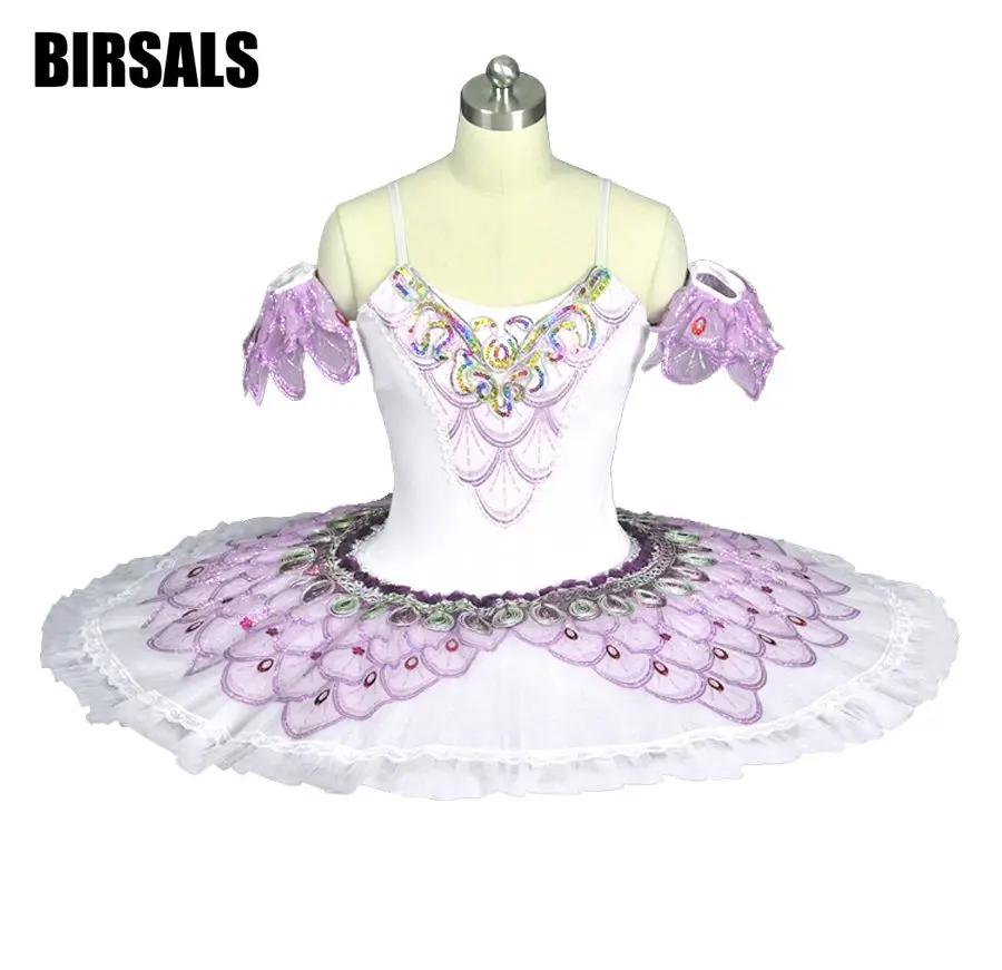 Adult Professional Ballet Tutus Cream Pink Platter Performance Fairy DollPancake Tutus Women Classical Ballet Stage Costumes8922