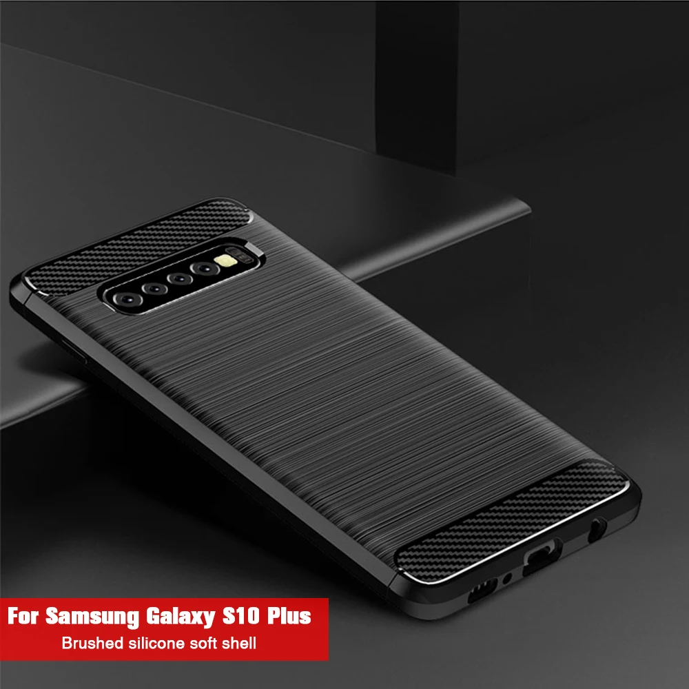 Phone Case For Samsung Galaxy S10 Silicone Soft Carbon Fiber Cover Note 9 8 S8 S9 Plus Lite Luxury |
