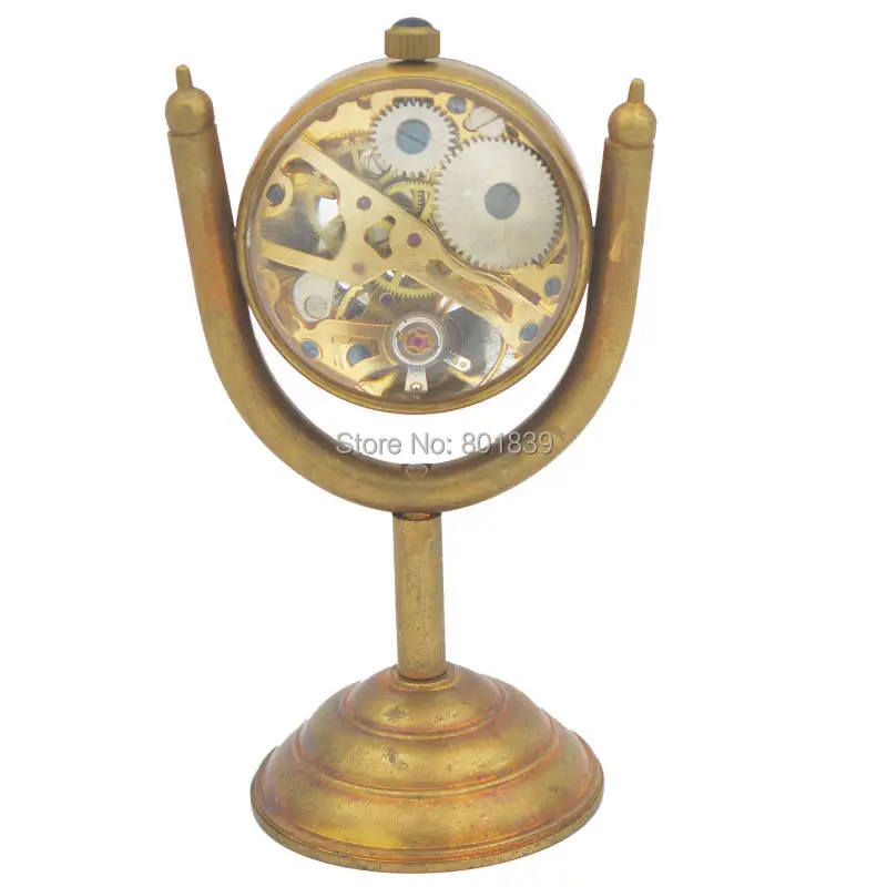 Винтажные Хрустальные Часы бронзовые часы с подставкой скелетоны механическим