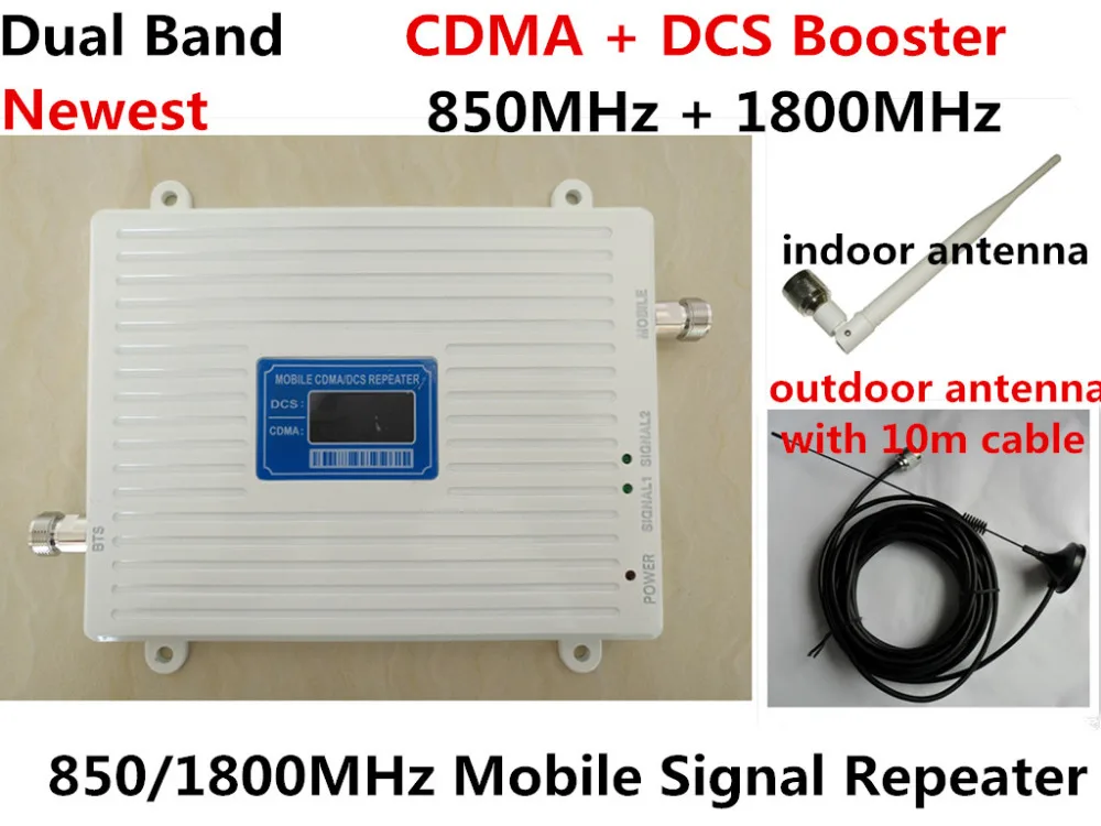 

Newest LCD Display Dual Band GSM CDMA 850Mhz DCS 1800MHz Cell Phone Signal Booster GSM 4G Mobile Signal Repeater Amplifier