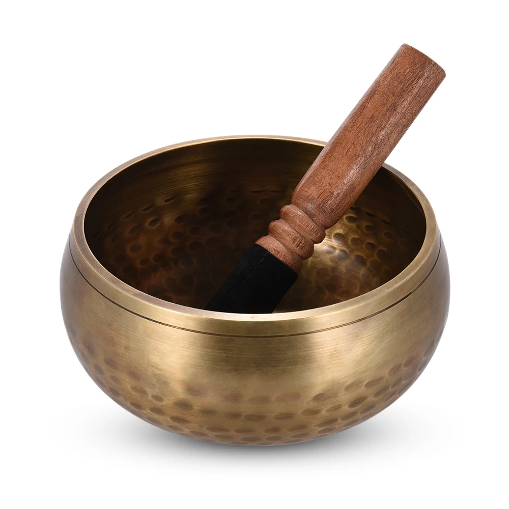 

Tibetan Bell Metal Singing Bowl with Striker Caliber for Buddhism Buddhist Meditation Prayer Yoga Healing Relaxation
