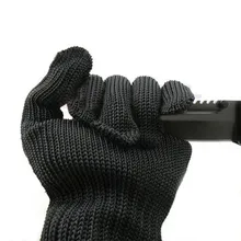 2 пары черных проволочных резистивных перчаток из нержавеющей стали походные наружные анти-режущие дышащие рабочие перчатки безопасные анти-абразивные перчатки