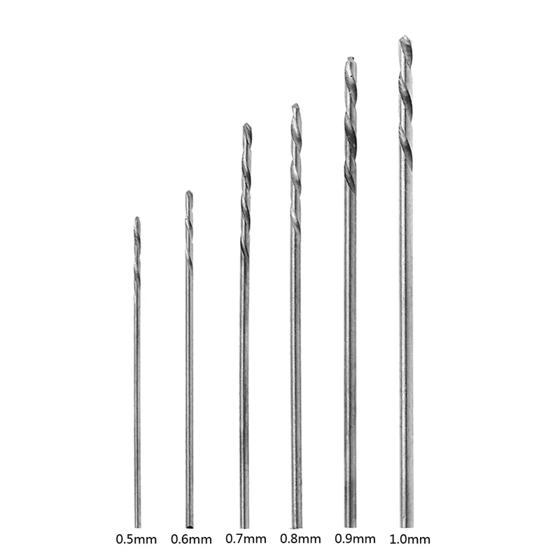 60 шт. 0,5-1,0 мм микро HSS сталь твист сверло набор инструмент хвостовик