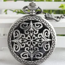 Vintage Classic Steampunk Silver Pocket Watch Men Auto Stainless Steel Mens Woman mechanical pocket watch Free Shipping TJX060