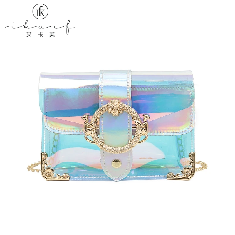 

Women Handbag Purses Messenger Bag Jelly Shoulder Bag PVC Small Holographic Laser Bags Lady Bag