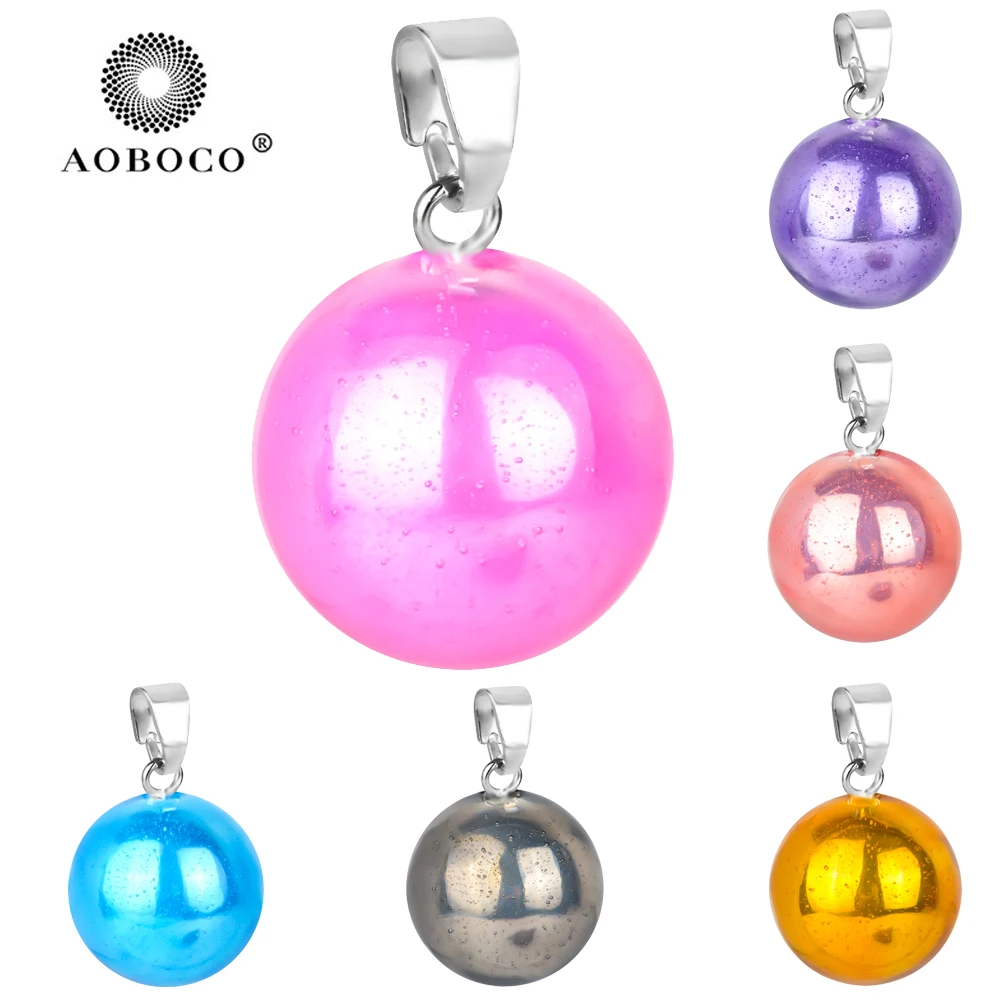 

AOBOCO Colorful Water Drop Mexican Bola Ball Angel Caller Pendant Pregnancy Chime For Women Best Gift