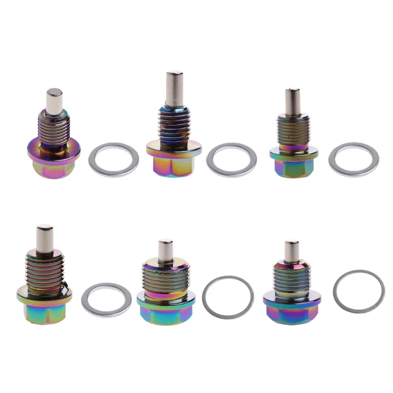 M12 M14 M16 M20x1.5/1.25 Aluminum Magnetic Oil Drain Plug Bolt Sump Nut change oil clean off the magnetic end M12 M14 M16 M20x1.5/1.25 Aluminum Magnetic Oil Drain Plug Bolt Sump Nut change oil clean off the magnetic end