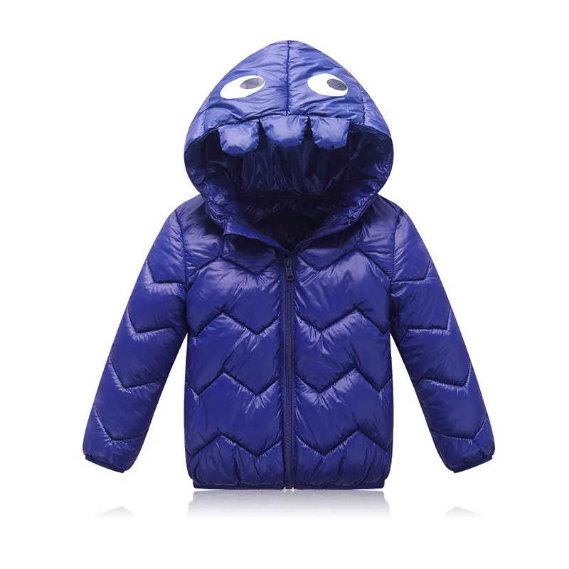 Осенне-зимние легкие куртки для маленьких девочек и мальчиков, детская одежда с хлопковой подкладкой с героями мультфильмов Возраст 1, 2, 3, 4, 5, 6 лет - Цвет: dark blue