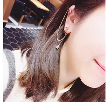 2017 New Style Gold Tassels Clip Earring For Women Ear Cuff Earring Personality Fashion Jewelry Hot