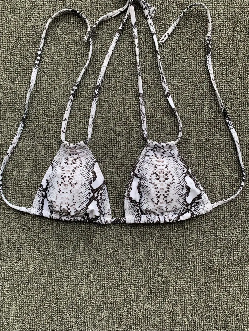 Женский комплект бикини с серпантином сексуальный купальник со змеиным принтом