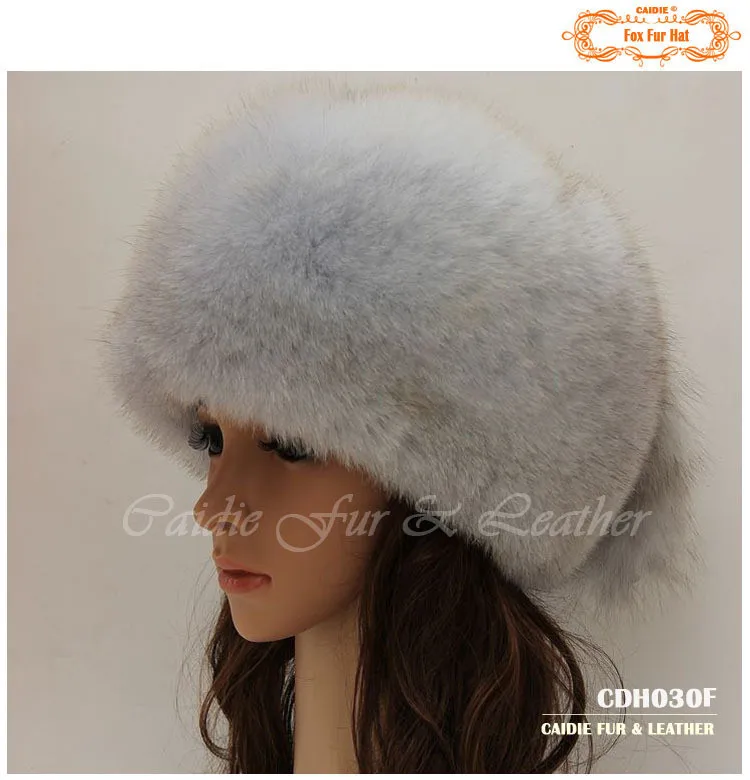 Горячая Распродажа NBH030 модная зимняя шапка из лисьего меха для женщин