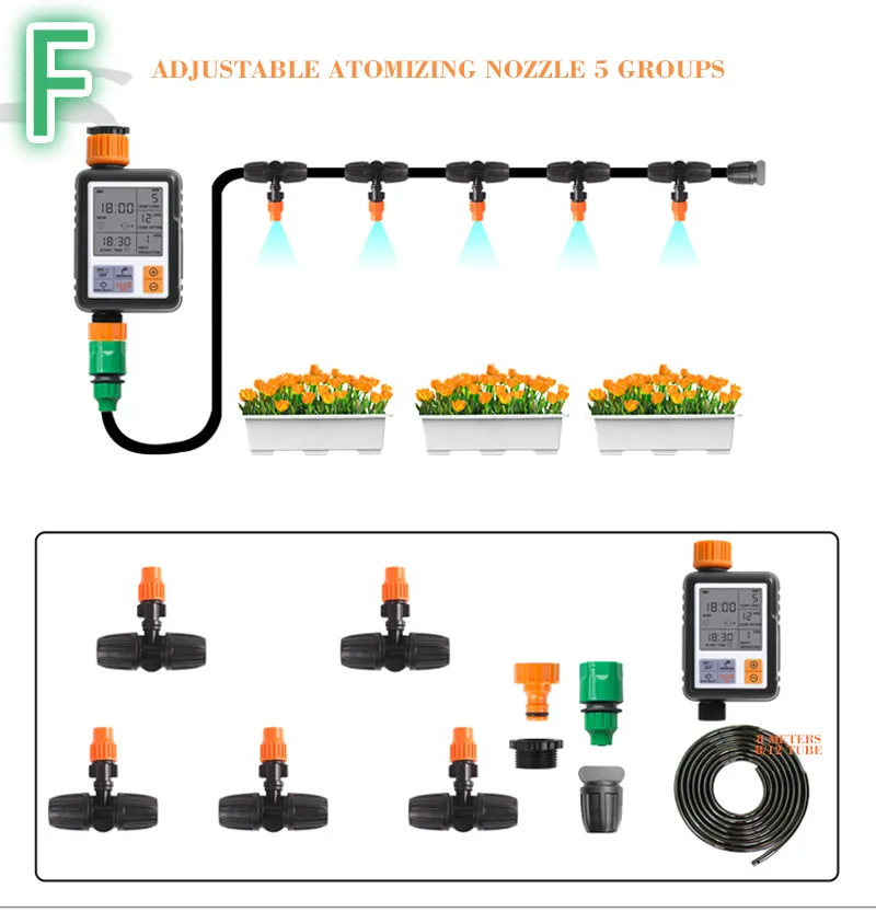 Новая система капельного орошения автополива, компоненты для полива растений, таймер автоматического полив растений