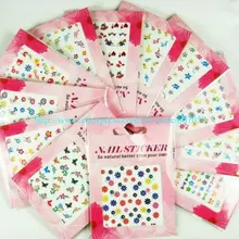 48 шт.(12 Дизайнов) x 3D Nail Art наклейки для ногтей для украшения ногтей