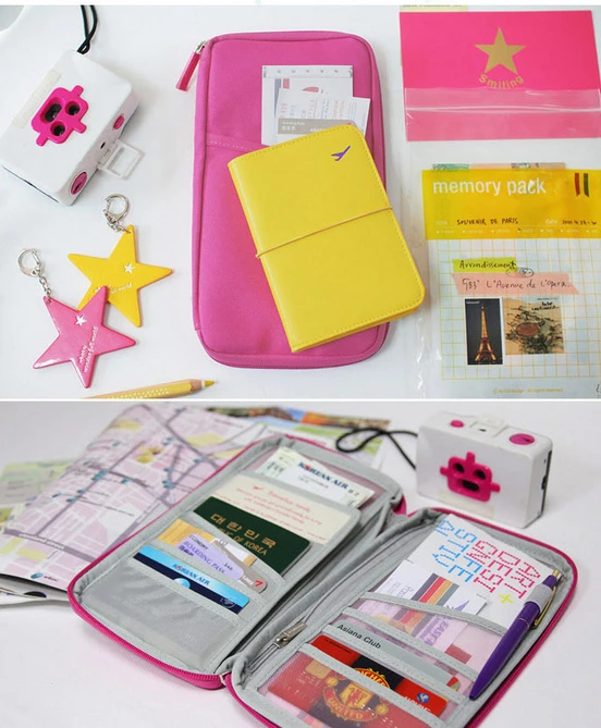 Travel Passport Bag Purse Carry Multifunctional Document Package Day