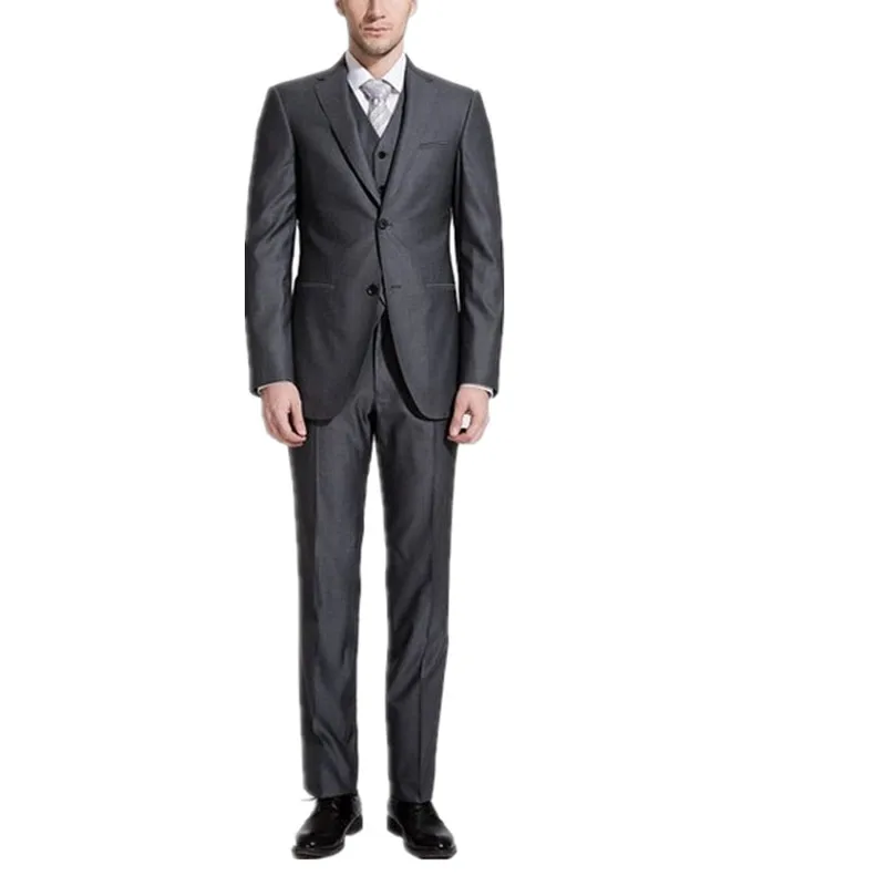 High qulity the groom suits tuxedos fashion two button men formal suits handsome three-piece the groom suit(jacket+pants+vest)