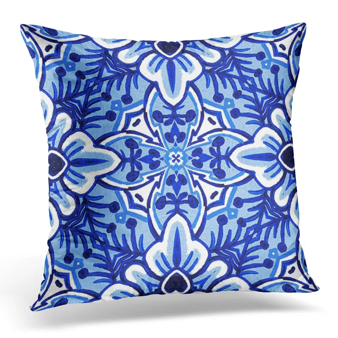 

Throw Pillow Cover Holland Cute Vintage Dutch Delft Blue Floral Pattern Nederland Pillow Case Home Square Pillowcase