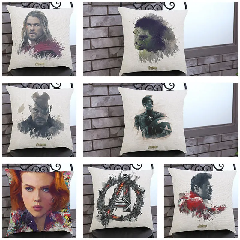 

Film and Avengers Union Print Cushion Cover Decorative Pillowcase Chair Seat Square Car Pillow Cover Home Living Textile BZ-162