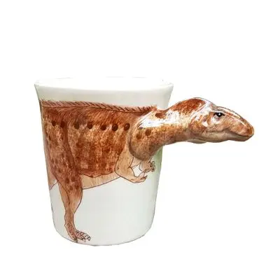 Чай кофе кружки керамические 3D мультфильм динозавра молоко кружка home decor ремесел украшения комнаты Юрского периода животных чашки подарок на день рождения - Цвет: D