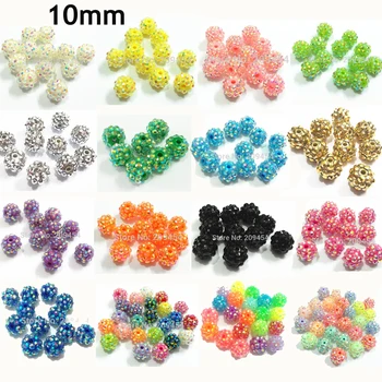 

(Choose Color First) 10mm*8mm 500pcs/lot Small Resin Rhinestone Beads For Fashion Jewelry Making