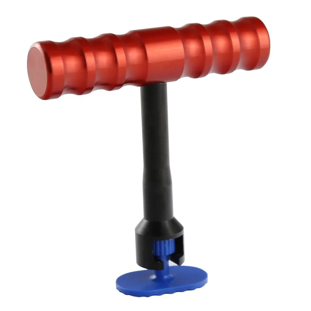 PDR Glue Puller Grip T-handle Dent Puller with 5pcs Glue Tabs for Paintless Dent Repair - Dent Repair Tool (5)