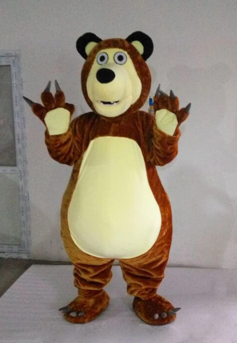Masha Bear Ursa Grizzly Mascota Disfraz Personaje De Dibujos Animados Fiesta De Cumpleanos Halloween Disfraces Cosplay Actuacion Vestido Adulto Mascota Aliexpress