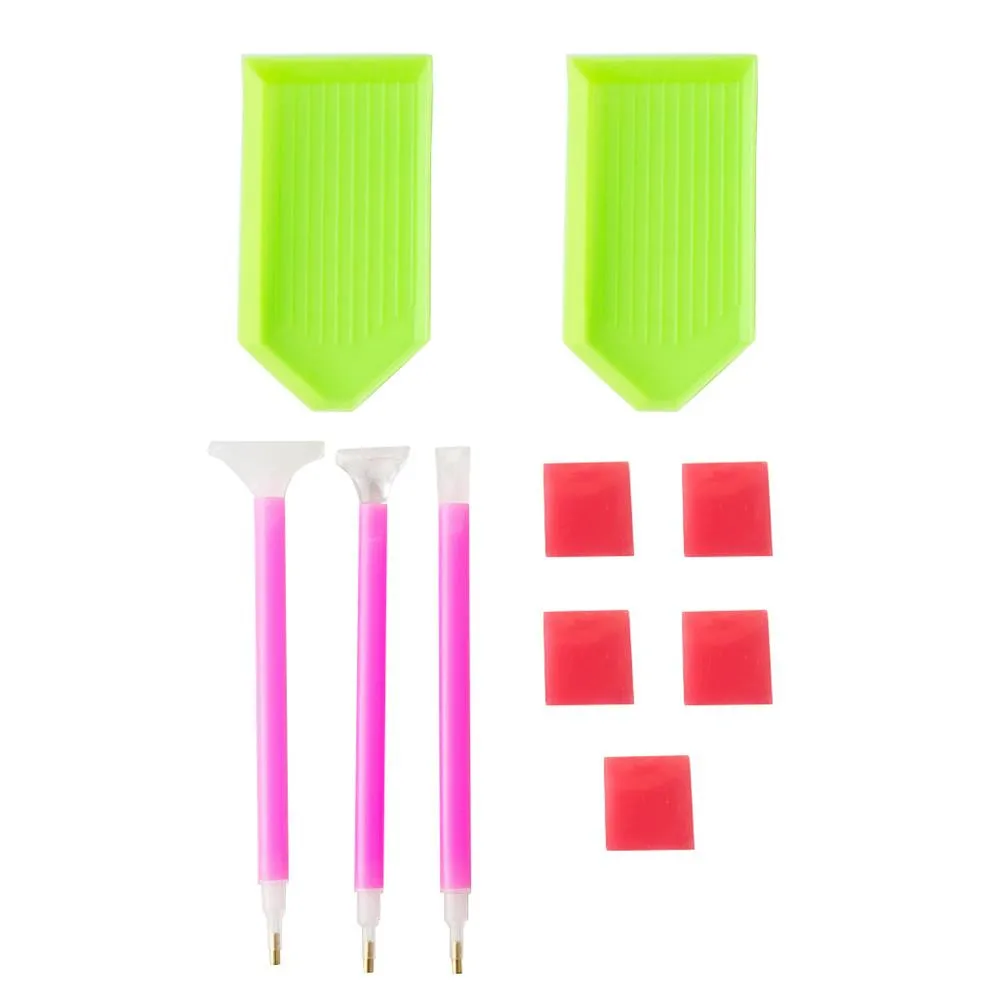 

DIY Diamond Painting Tools Kit 5D Cross Stitch Embroidery Pen Set Mosaic Glue Point drill pen clay set