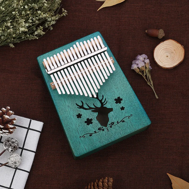 C002 17 مفاتيح كاليمبا الخشب الماهوجني الجسم الإبهام البيانو الموسيقية الملحقات أداة الملونة الغزلان يمكن اختارها