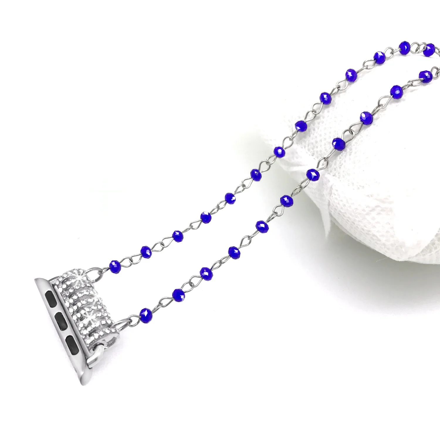 

Watch Strap For Apple Watch Series 4 3 2 1 Stainless Steel Chain Crystal Necklace Bracelet Belt for iWatch 44/42mm 40/38mm Band