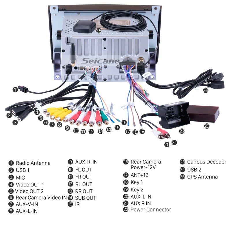 Flash Deal Seicane 8" Android 9.0 2Din HD GPS Car Stereo For 2000-2011 Mercedes SLK Class R171 SLK200 SLK280 SLK300 SLK350 SLK55 Head Unit 3