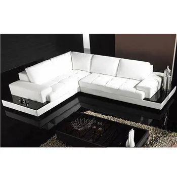 

2018 new design sofa colour combination sectional L shape white sofa