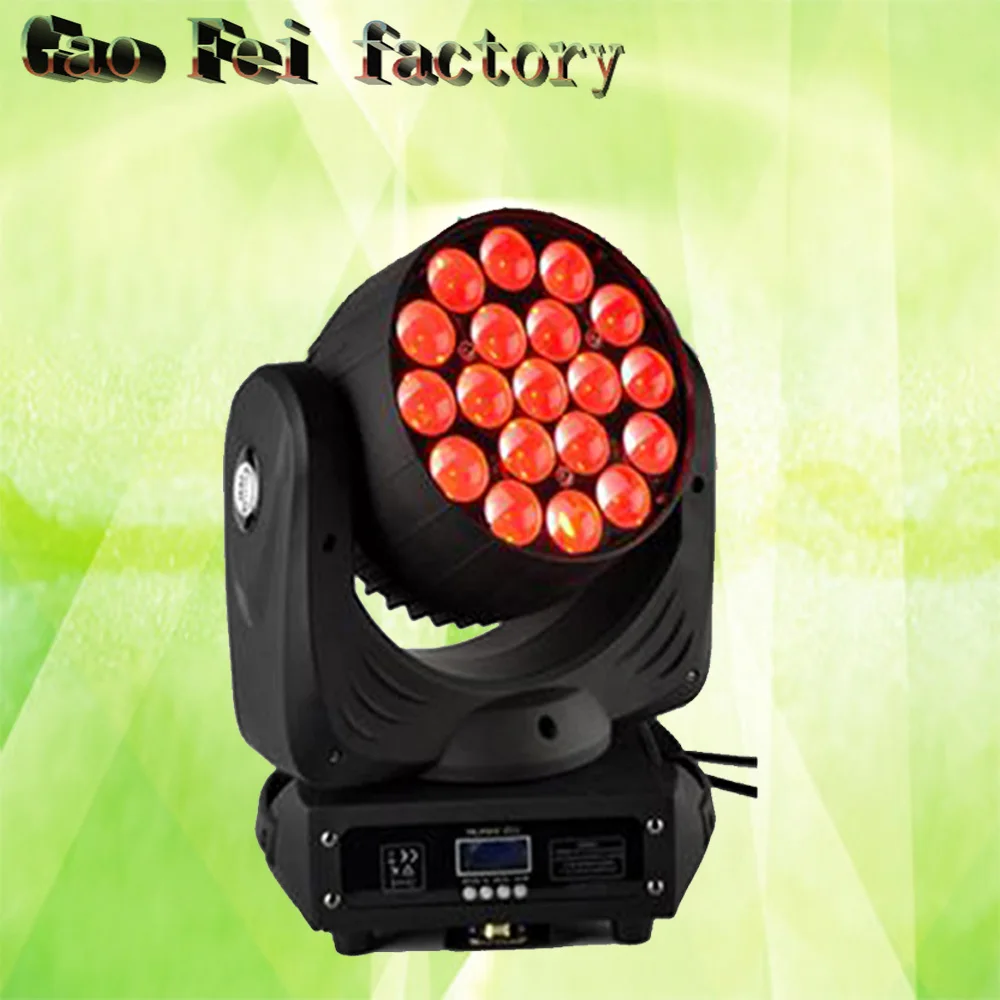

(1PCS) Led Zoom Moving Head Light 19*12W RGBW DMX 16CHs Stage Effect Disco Dj Bar Light