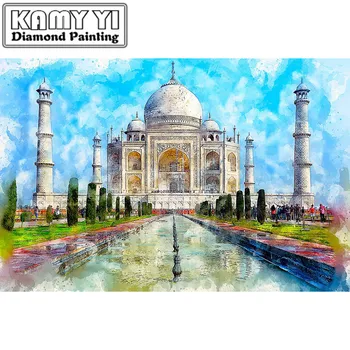 

5D Diamond Embroidery Taj Mahal Cross Stitch DIY Diamond Painting Square and Round Diamond rhinestones love gift LWR