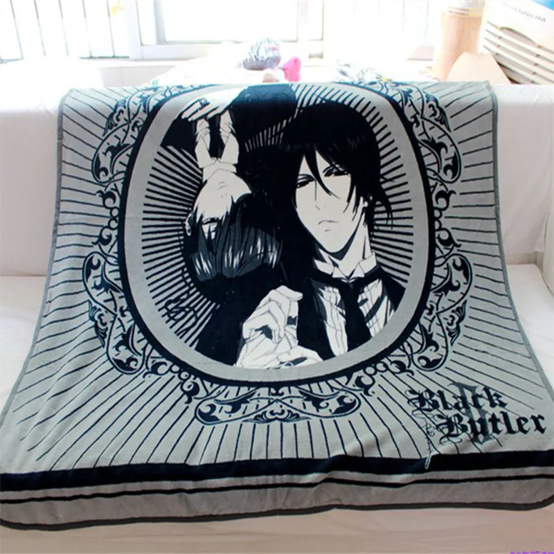 Japan Anime Black Butler Blanket/Sebastian Michaelis Fleece Travel