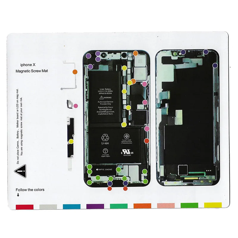 Магнитный винт коврики Pad для iPhone 6 6S 7 8/плюс 5S 5 5C SE 4 4S Ремонт Инструменты