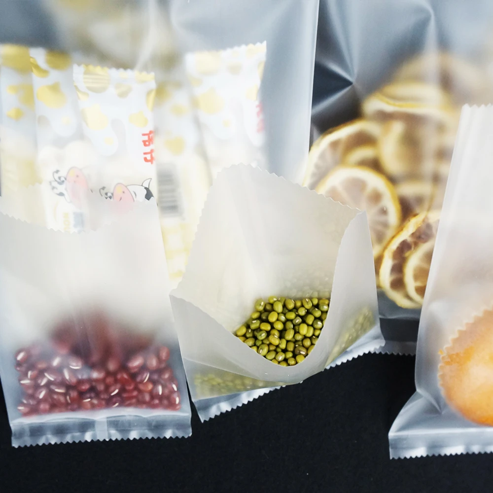 

100pcs Frosted Clear Plastic Plain Pocket 15x22cm Surface Matte Lucency Flat Bag Heat Seal, Socks Pouch, Moon Cake Storage Sack