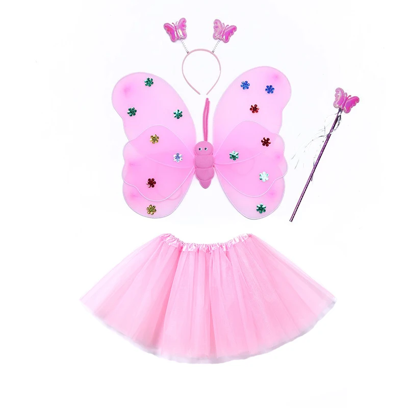 

Baby Girls Kids Clothes Solid Tutu Skirt+Butterfly Sets Party Festival Tutus Children Tulle Pettiskirt Ballet Dance Skirts