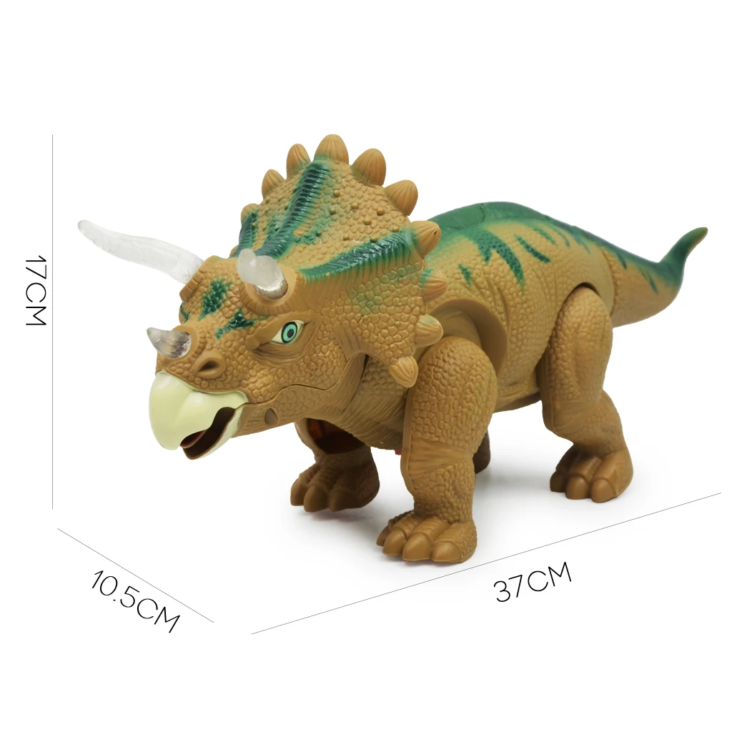 Electric Dinosaur Toy Egg Laying Triceratop Walking & Swing Figure With Lights & Sounds, Real Movement, Lay Eggs Gift