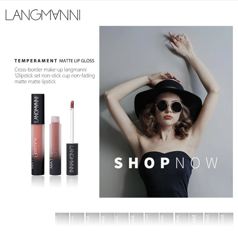 Liquid Matte Lipstick Makeup Tint Long Lasting Waterproof Sexy Red Velvet Lip Gloss Nude Lip Kit Maquiagem 4/12Pcs per Set Liquid Matte Lipstick Makeup Tint Long Lasting Waterproof Sexy Red Velvet Lip Gloss Nude Lip Kit Maquiagem 4/12Pcs per Set