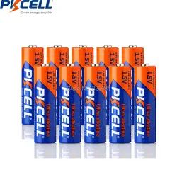 PKCELL 10 шт. щелочные батареи AA LR6 E91 AM3 MN1500 и 10 шт. AAA LR03 Батарея сухой Batteria 1,5 В 3A один Применение батареи