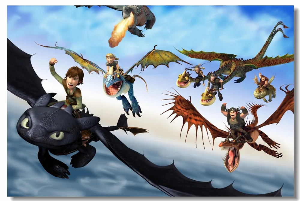 Настенная роспись с принтом на заказ Как приручить дракона плакат HTTYD 1 2 3