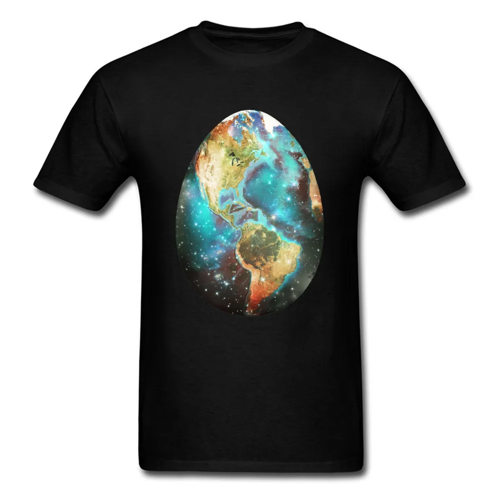 Earthly egg Gift Short Sleeve Tops T Shirt NEW YEAR DAY Crewneck Pure Cotton Youth T Shirt Gift Tops Shirts Retro Earthly egg black