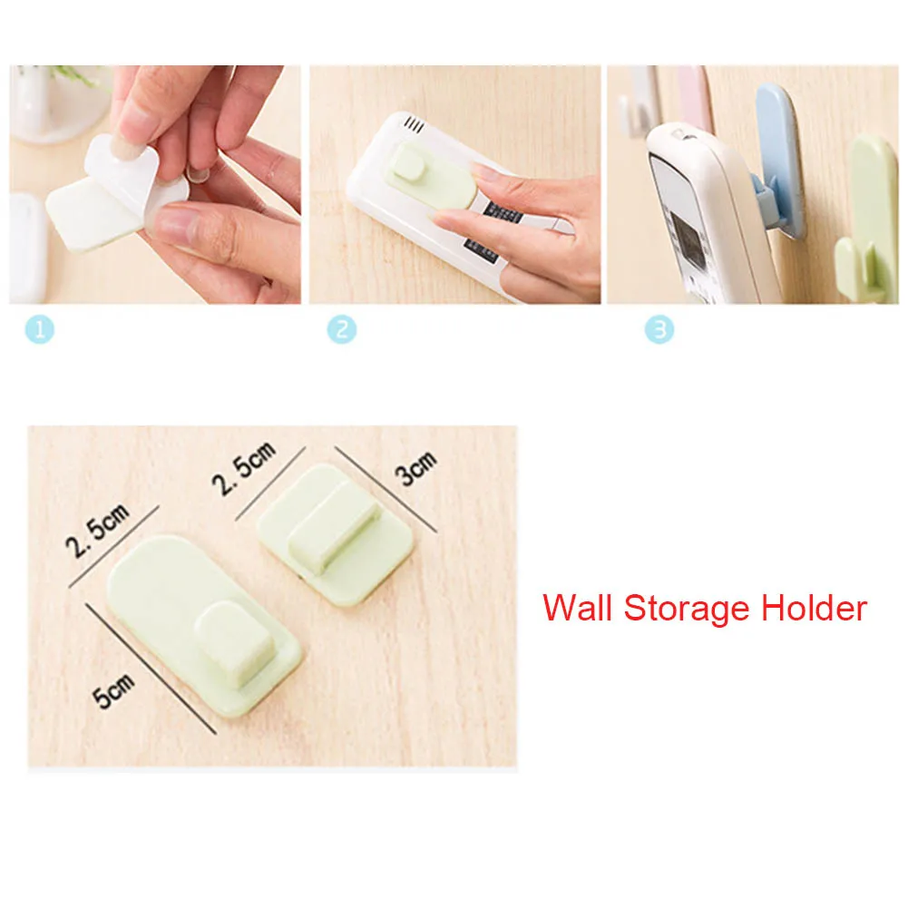 

2Pcs Sticky Hooks Set TV Air Conditioner Remote Control Key Wall Storage Holder Multifunction Hook DTT88