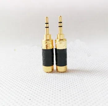 

10pcs plated carbon fiber 2.5mm 3 ploe Male Plug Audio Connector solder free shipping