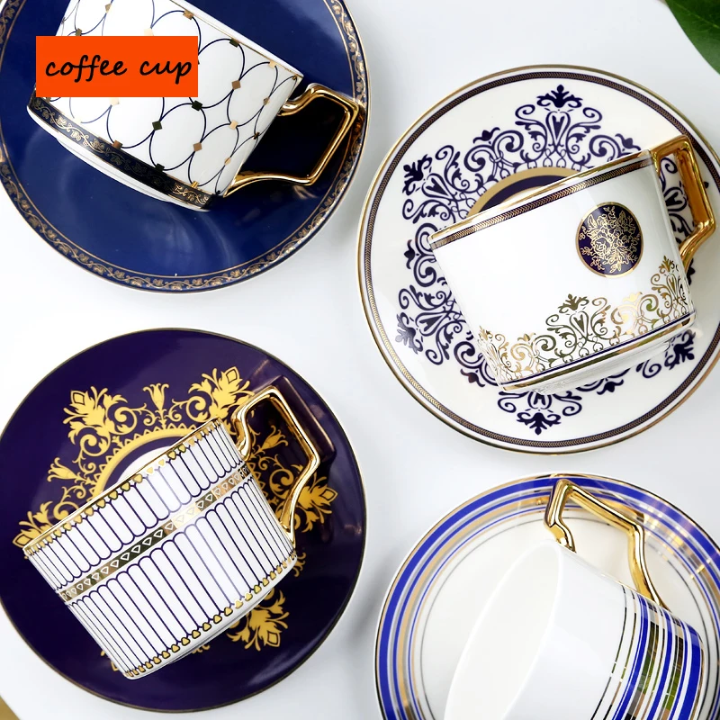 

European Ceramic Coffee Cup English Afternoon Tea Set Home Flower Tea Cup Set Bone China Coffee Cup For Wedding Gifts Drinkware