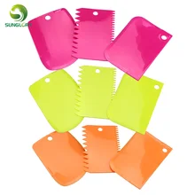 3 шт./компл. Пластик шпатели выпечка ГРЕБЕНКА для глазури набор для выпечки тортов скребок полировщик оборудование для выпечки тортов Инструменты для тортов Fondant(сахарная) Декор