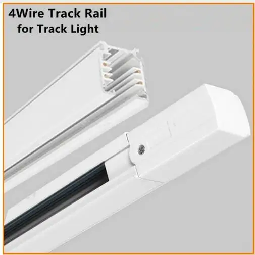 

LED Track Rail 1M 3 Phase Circuit 4 Wire Aluminum Track Light Rail Lighting Global Track System Universal Rails Track Lamp Rail