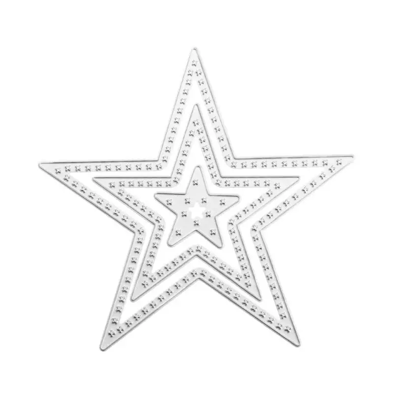 

Five-pointed Star Cutting Dies Stencils Frame DIY for Scrapbook Photo Stamp Album Paper Cards Embossing Decor Craft Knife Mould