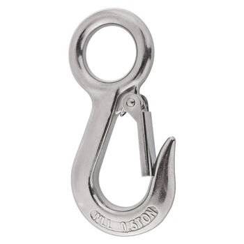 

304 Stainless Steel American Type Marine Trigger Round Swivel Eye Lifting Snap Tone Hook 500KG/0.5T Working Load Limit