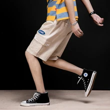 MRDONOO летние новые хлопковые мужские карго-шорты с карманами рабочая одежда повседневные шорты хип-хоп Уличная 301C-DK287