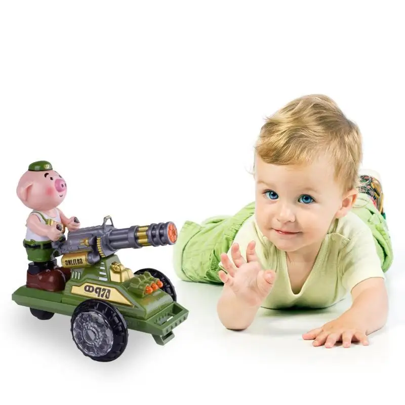 Интересные подделки автомобиль детская игрушка мультфильм модель свинья тела качели w/легкая музыка подходит для дома путешествия